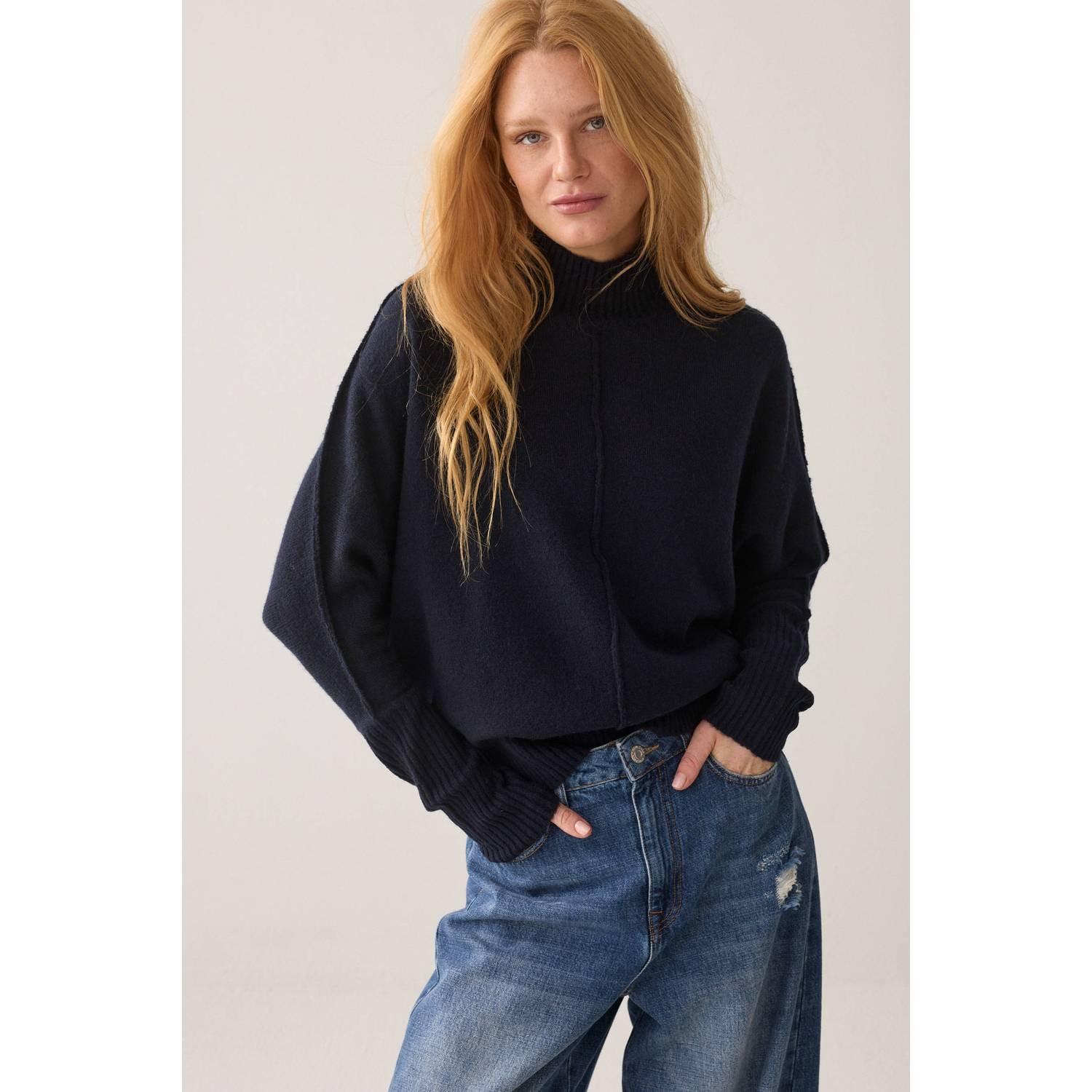 Summum coltrui met wol donkerblauw
