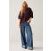 Summum gebreid vest met wol - aubergine