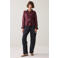 Summum semi-transparante top - aubergine