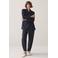 Summum regular blazer met krijtstreep - donkerblauw