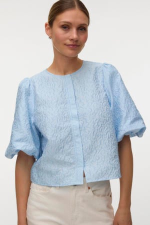 blousetop lichtblauw