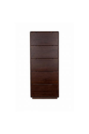  Elroy Ladekast Hoog 155 cm Walnootkleur Bruin