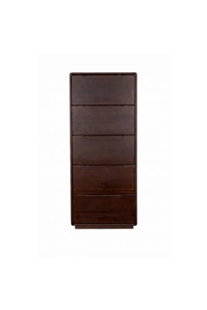 Elroy Ladekast Hoog 155 cm Walnootkleur Bruin