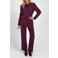 Fifth House wide leg broek - donkerrood