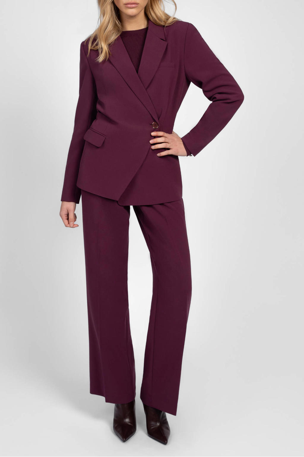 Fifth House wide leg broek - donkerrood