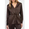 Fifth House satijnen blouse - donkerbruin