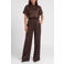 Fifth House wide leg broek - donkerbruin