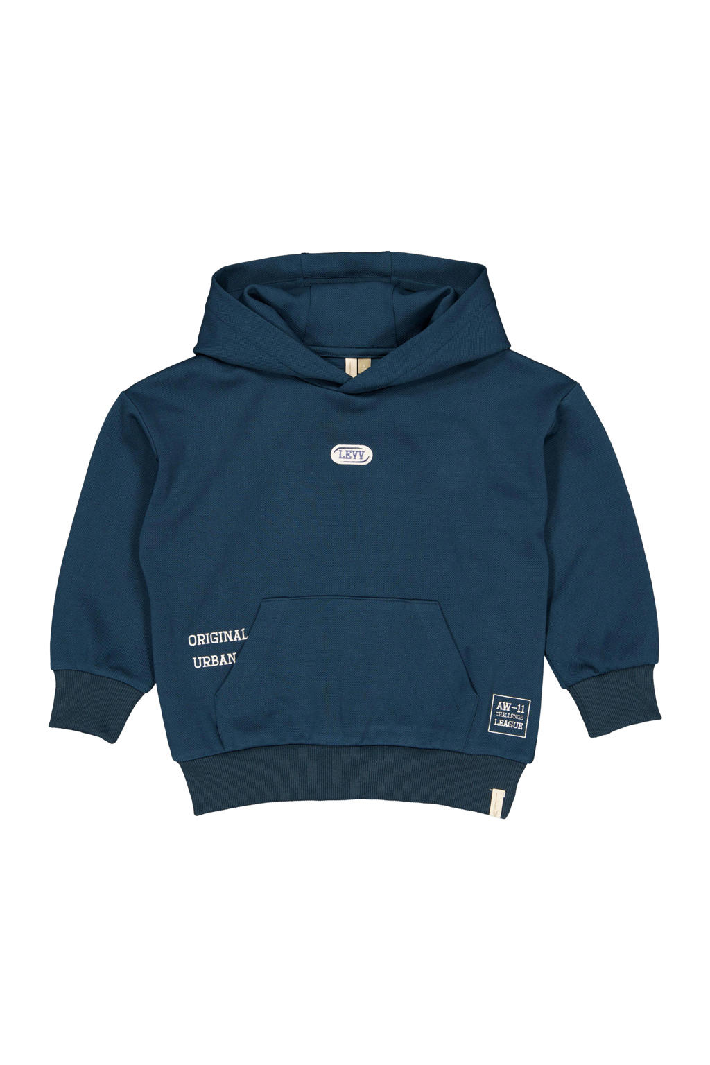 LEVV sweater met print - donkerblauw