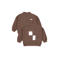 LEVV sweater met backprint - bruin