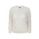 Exxcellent semi-transparante trui Plus Size met wol - zand