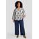 Exxcellent suèdelook straight leg pantalon Plus Size - donkerblauw