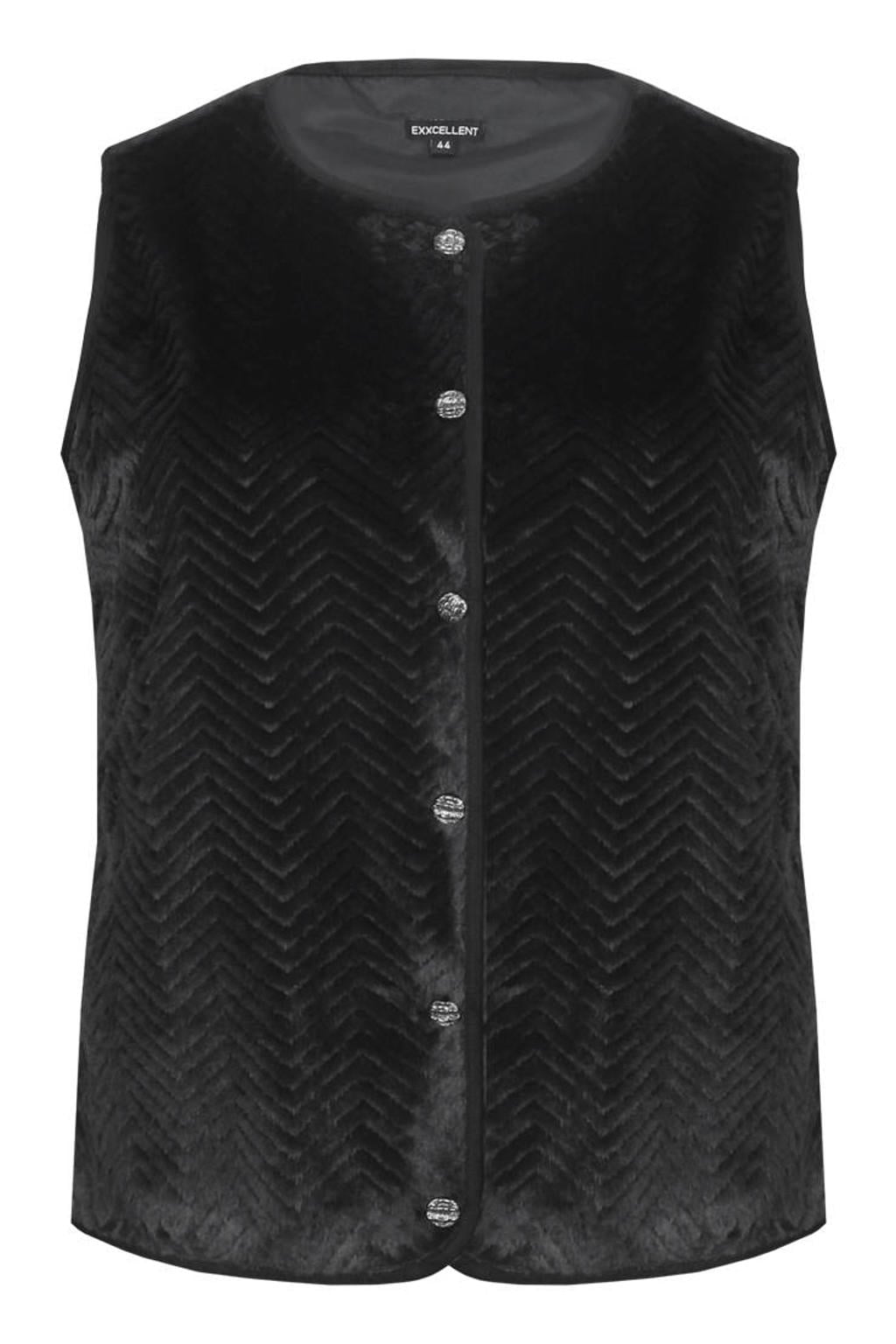 Exxcellent gilet Plus Size - zwart