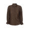 Exxcellent kanten gebloemde semi-transparante blouse met ruches Plus Size - bruin