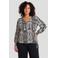 Exxcellent top Plus Size met smockwerk en print - meerkleurig