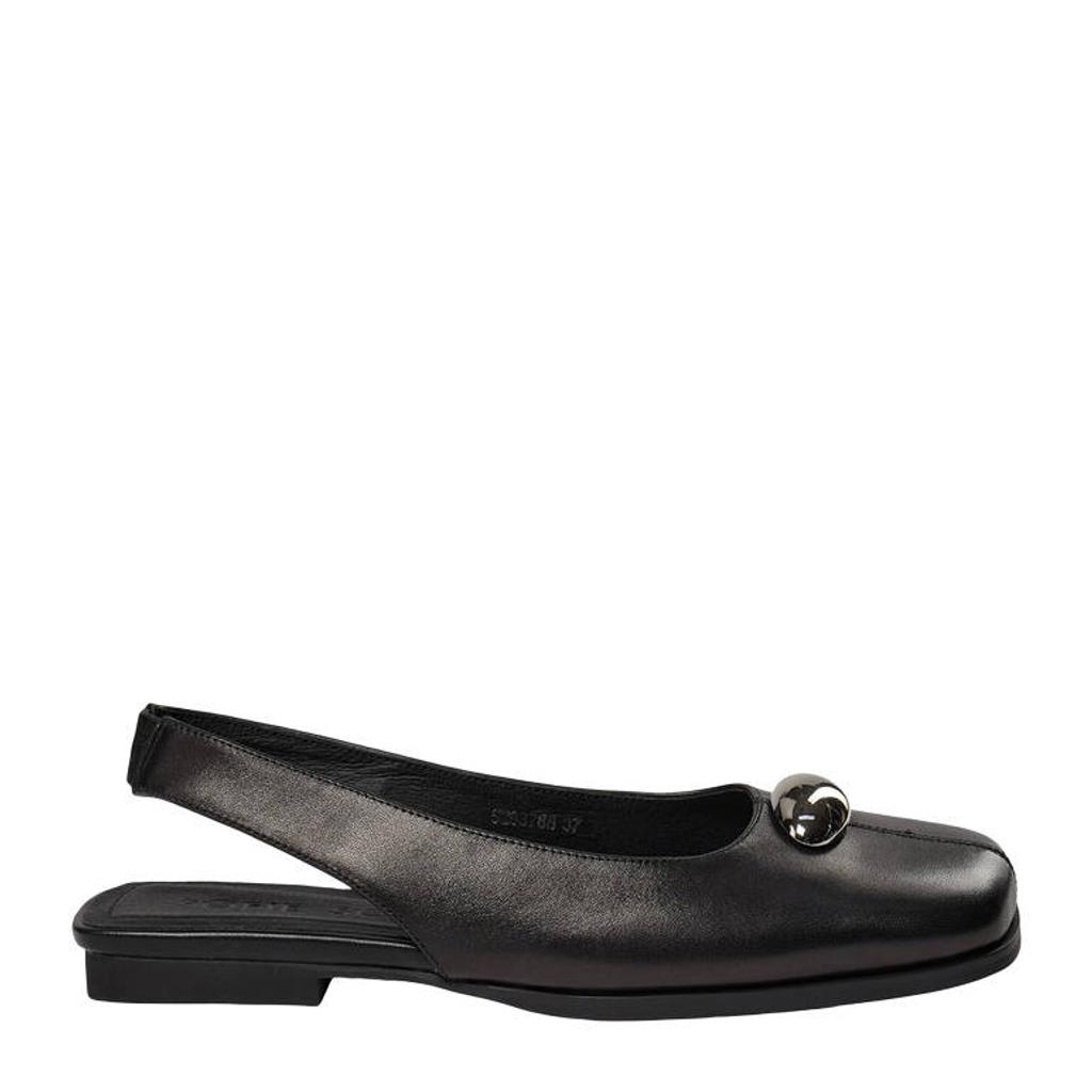 Zwarte dames Sofie Schnoor Kalissw leren slingback loafers -
