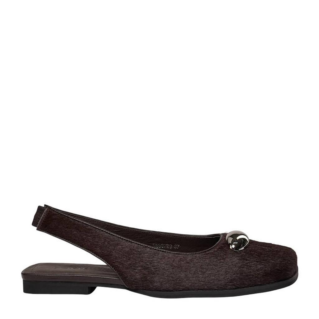 Donkerblauwe dames Sofie Schnoor Kalissw leren slingback loafers -