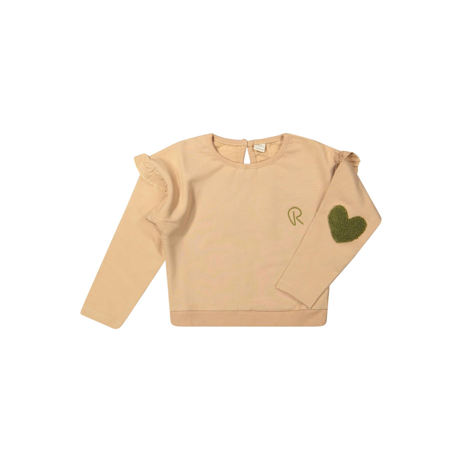Riffle Amsterdam sweater met ruches roze