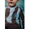 Riffle Amsterdam gestreepte sweater - donkerbruin/lichtblauw