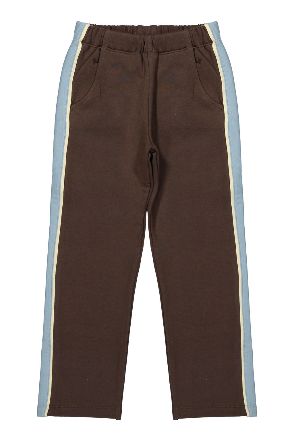 Riffle Amsterdam joggingbroek - donkerbruin/lichtblauw
