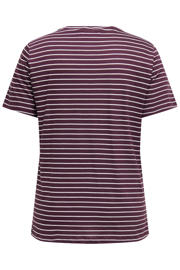 thumbnail: ONLY CARMAKOMA gestreept T-shirt met borduursels Plus Size - donkerrood