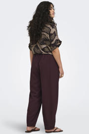thumbnail: ONLY CARMAKOMA Carveras Hw Barrel Tailored Pant Tlr broek Plus Size - donkerrood