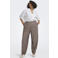 ONLY CARMAKOMA barrel casual broek met plooien, Plus Size - taupe