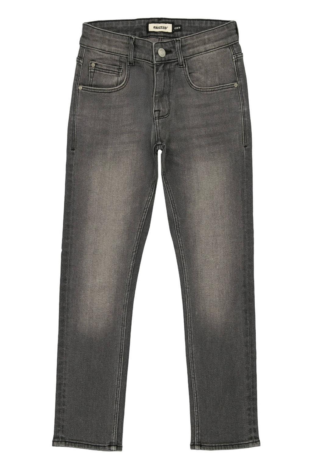 Grey denim jongens Raizzed Boston slim fit jeans Vintage Grey van denim met effen