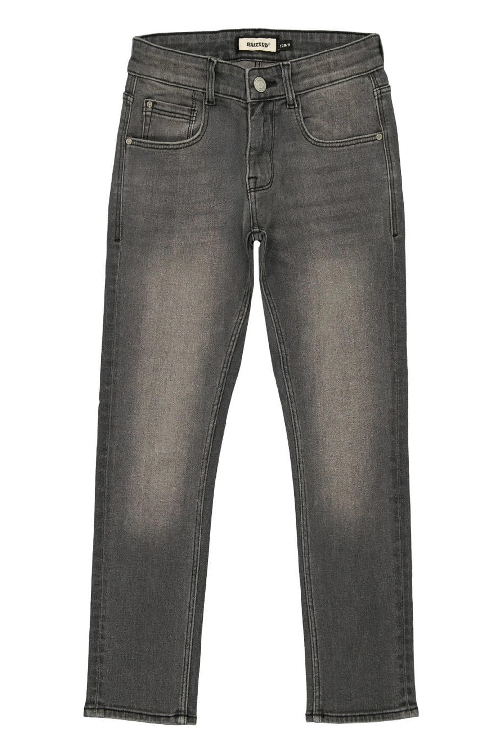 Grey denim jongens Raizzed Boston slim fit jeans Vintage Grey van denim met effen
