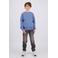 Raizzed sweater met backprint - blauw