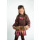 QPI sweater met tekst - donkerbruin