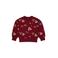 QPI sweater met hartjes - donkerrood