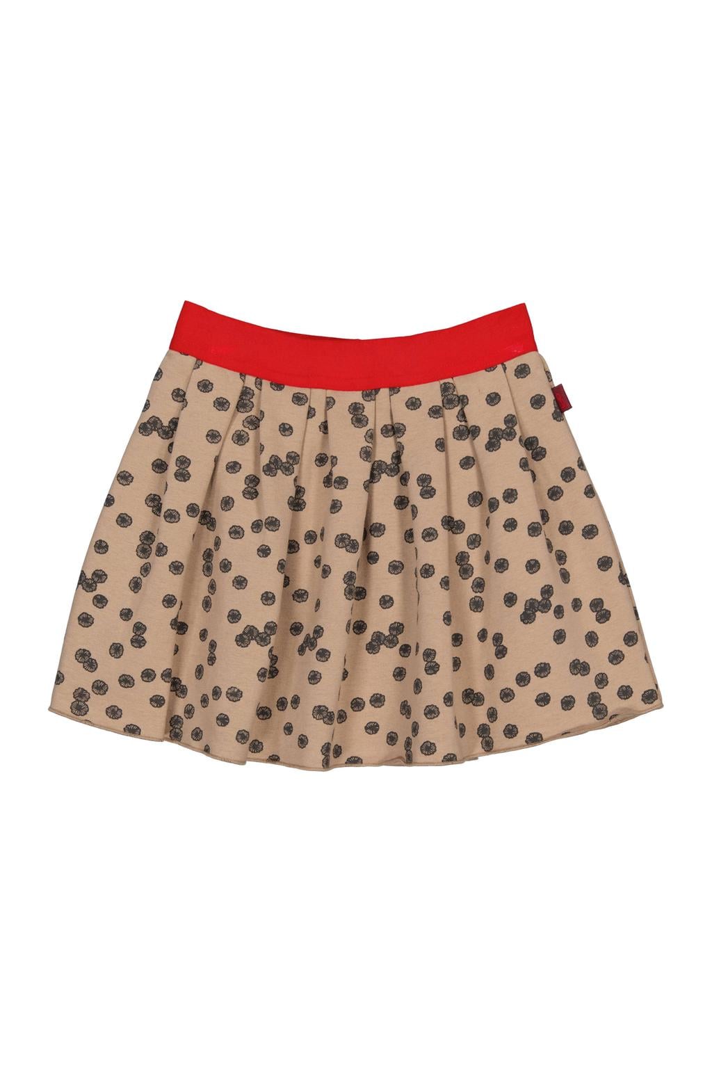 QPI korte rok met print - beige/zwart/rood