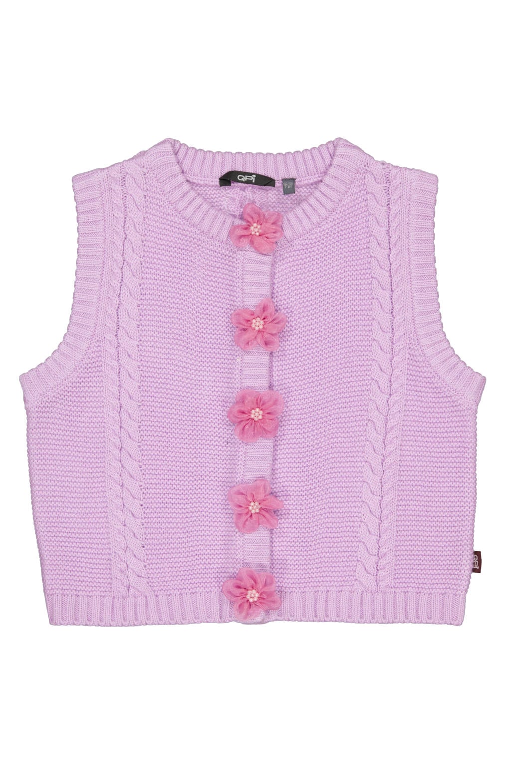 QPI gebreid gilet - lila