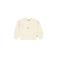 QPI gebloemde sweater met tekst - beige