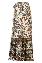 thumbnail: MS Mode viscose uitlopend plooirok Plus Size - bruin