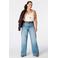 MS Mode high waist wide leg jeans Plus Size - mediumblauw