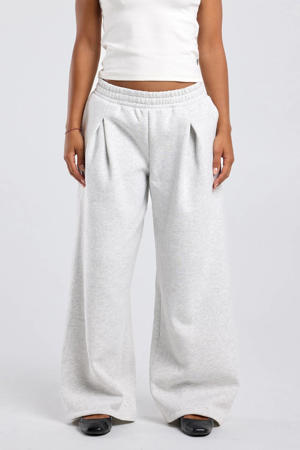 wide leg broek - lichtgrijs