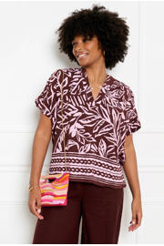 thumbnail: LOLALIZA gebloemde blouse - bruin