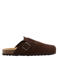 MANGO TEEN suède clogs - donkerbruin