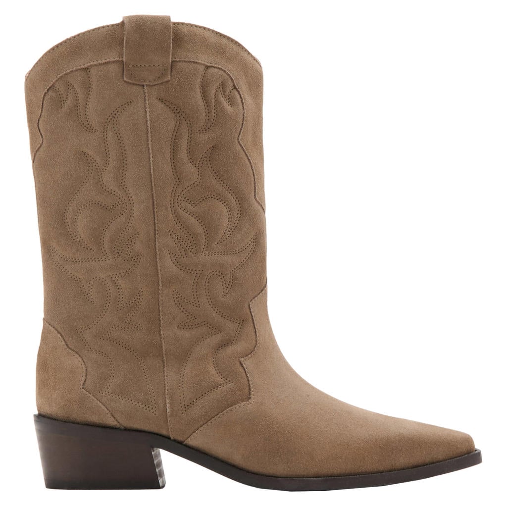Beige meisjes MANGO TEEN western suède laarzen -