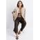 Mango regular waist wide leg broek - donkerbruin