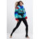 Desigual imitatiebont winterjas met print - blauw