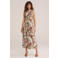 WE Fashion midi jurk met print - bruin