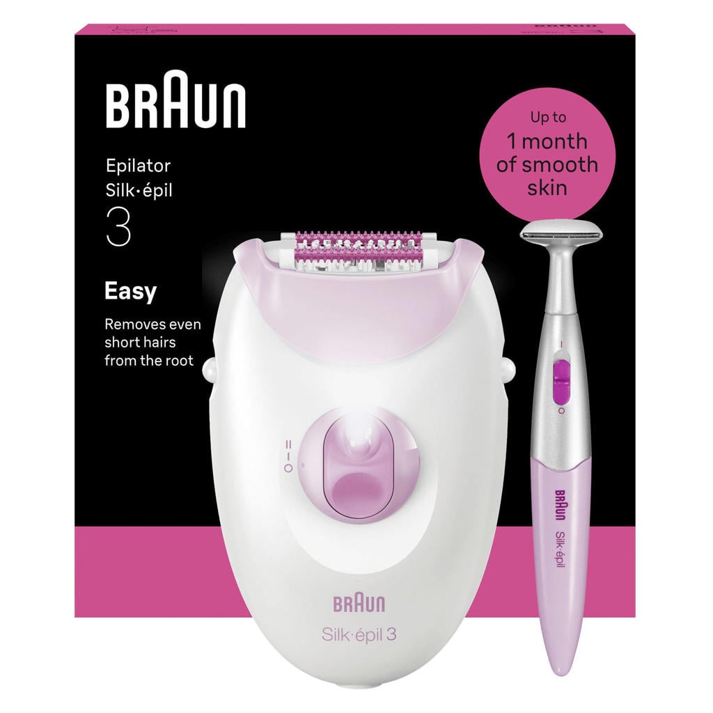 Braun Silk·épil 3 snoergebonden epilator - roze - Type 3-202