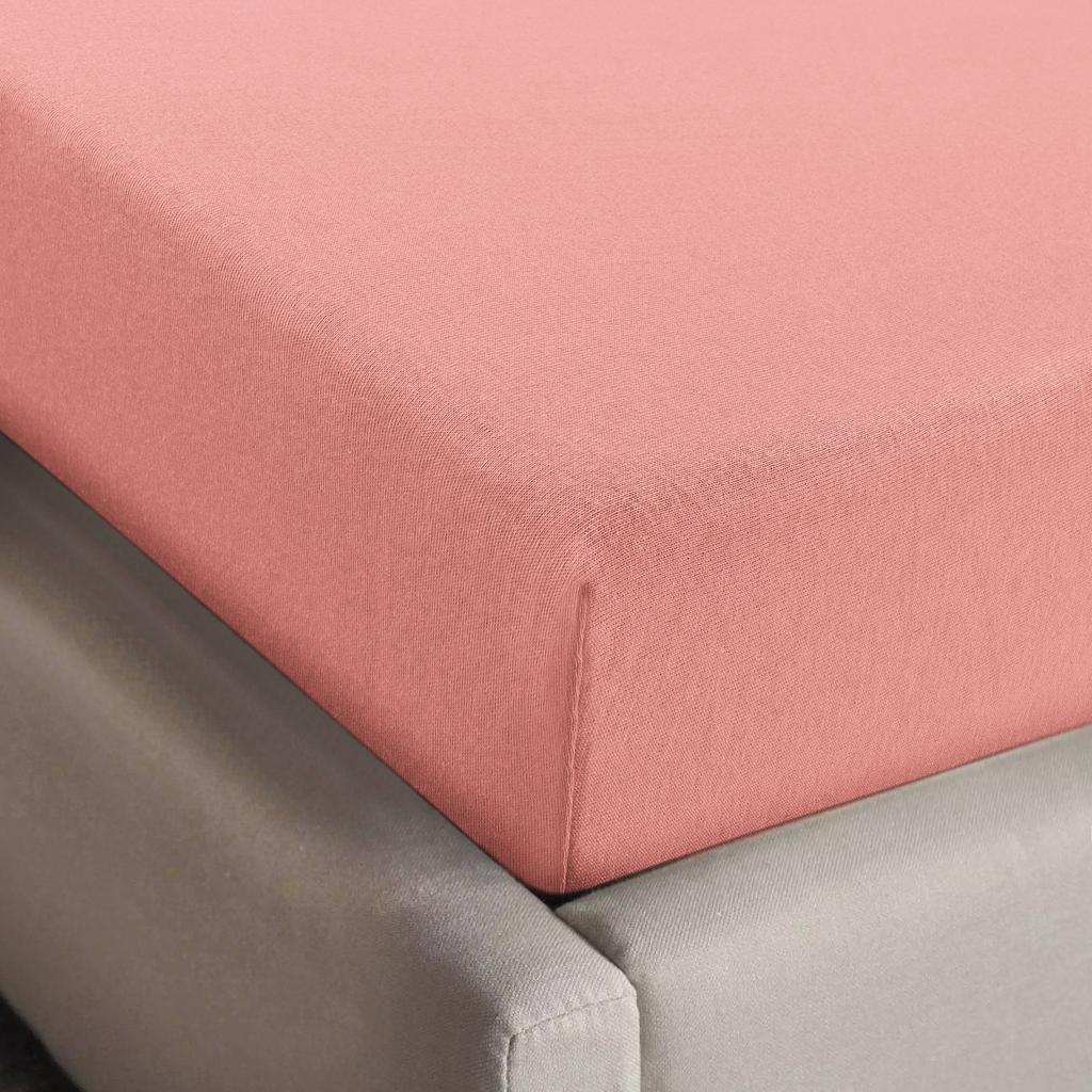 NOUS Living jersey hoeslaken (tot 30 cm) - donkerroze