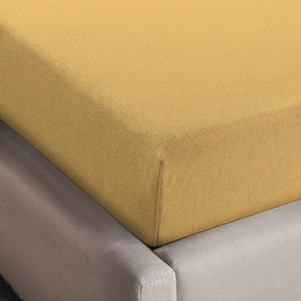NOUS Living jersey hoeslaken (tot 30 cm) - geel