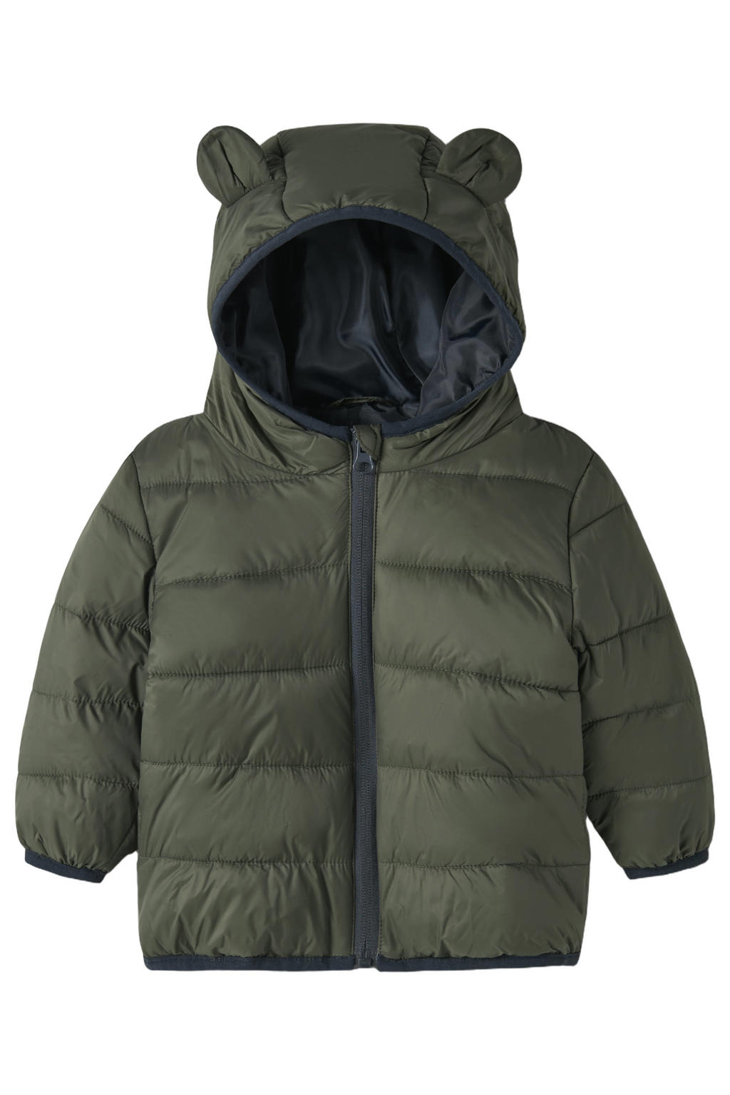 NAME IT BABY gewatteerde winterjas - donkergroen