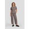 Anytime barrel broek met plooien grijs