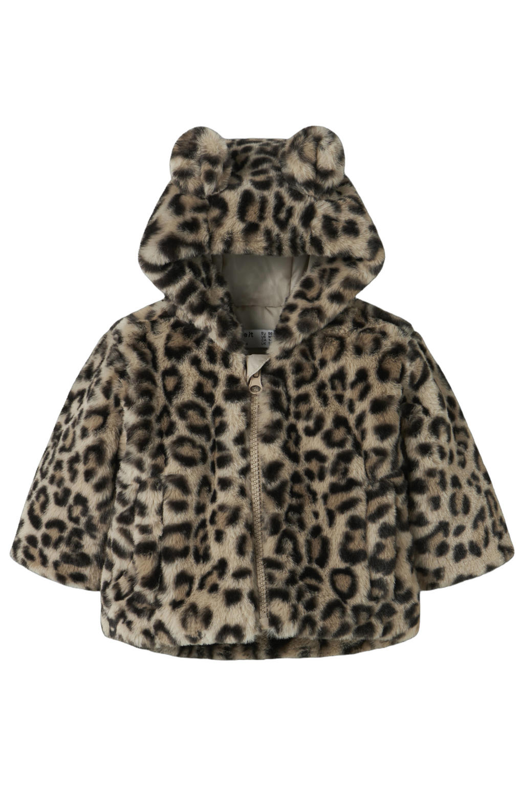 NAME IT BABY imitatiebont winterjas - bruin