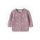 NAME IT BABY katoenen rechtvallend gebreid gebloemd vest met borduursels - lila
